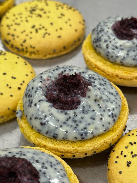 Poppy seeds with bluberry