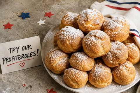 Natural Vanilla Profiteroles (12 pcs minimum)